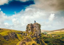 landscape photography of green and brown mountain